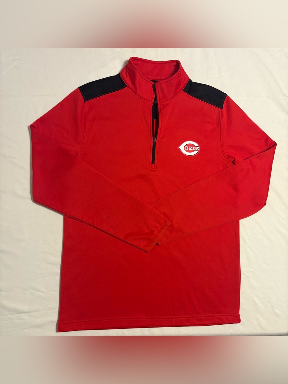 Cincinnati Reds MLB Fox Sports Ohio 1/4 Zip Pullover Jacket Shirt Men’s Medium